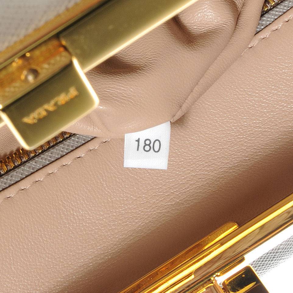 Saffiano Lux Pyramid Bag Argilla