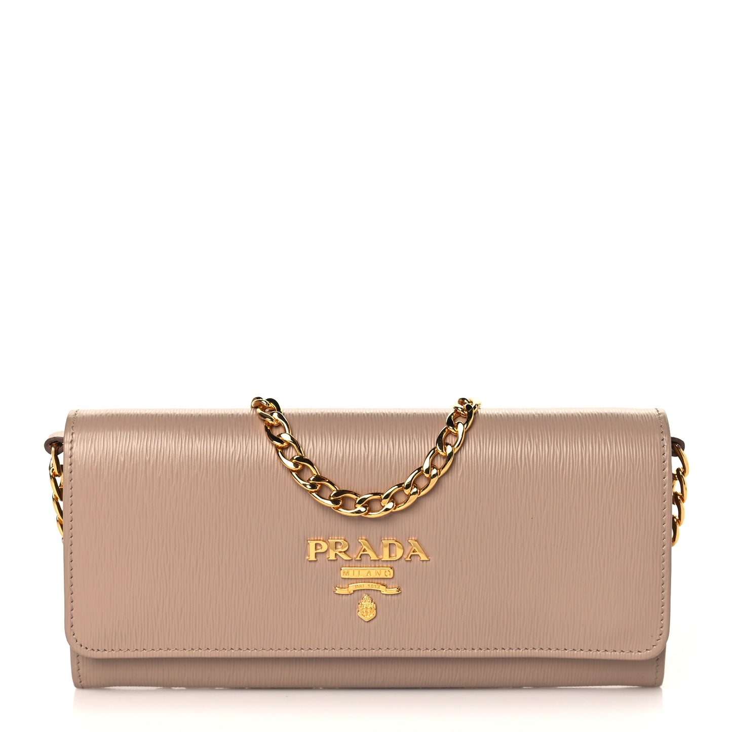 Vitello Move Metal Oro Chain Wallet Cipria