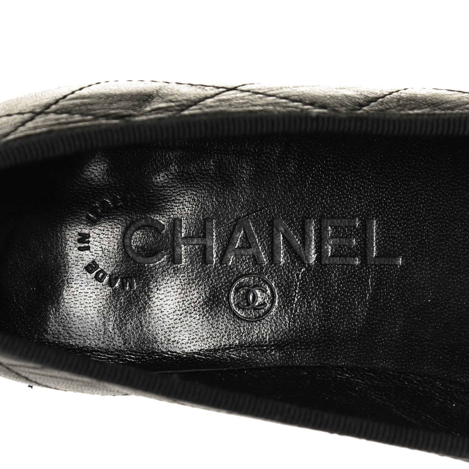 Chanel Lambskin Quilted Cambon Ballerina Flats 36 Black 7 of 9