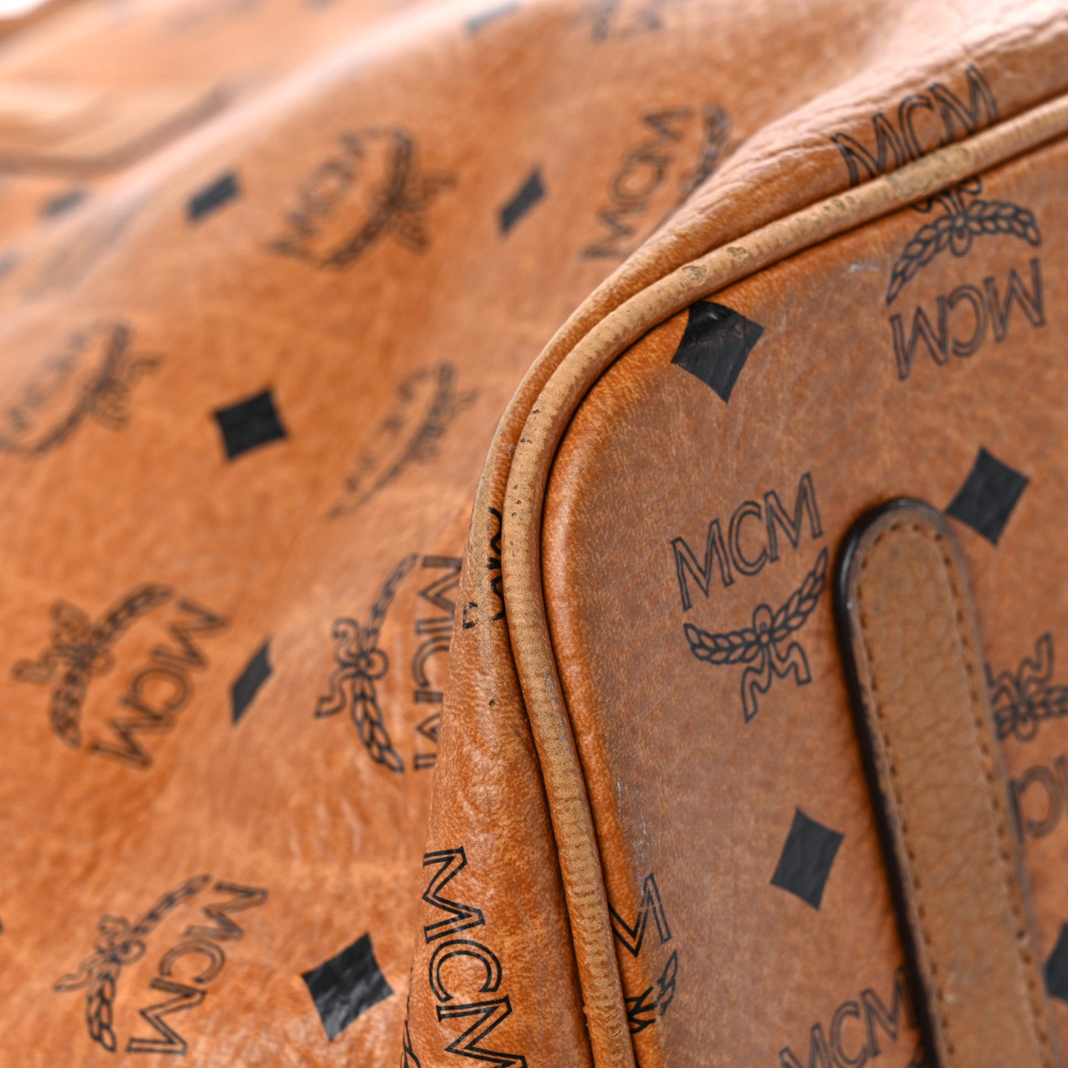 MCM Visetos Large Liz Reversible Shopper Tote Cognac 10 of 26