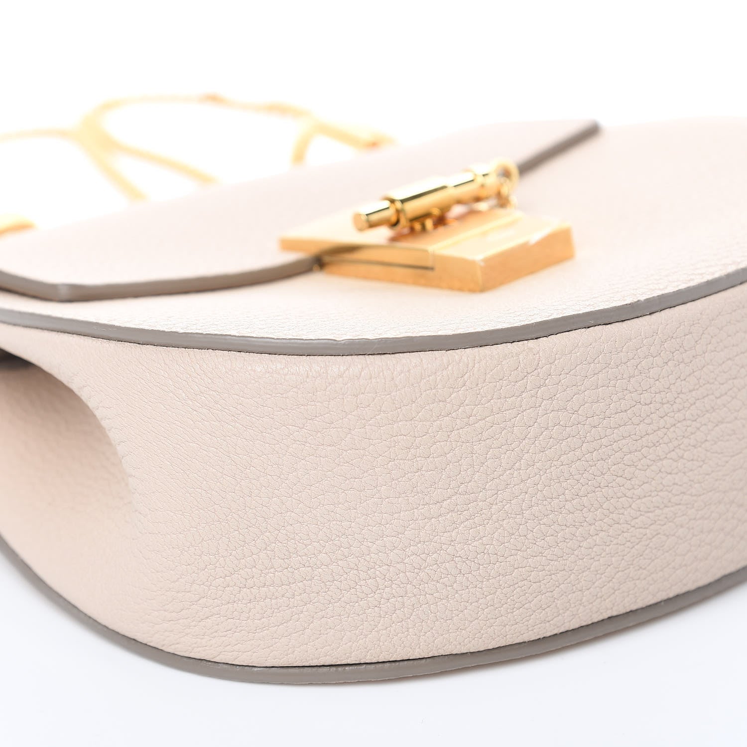 Chloe Grained Lambskin Mini Drew Shoulder Bag Abstract White 8 of 9