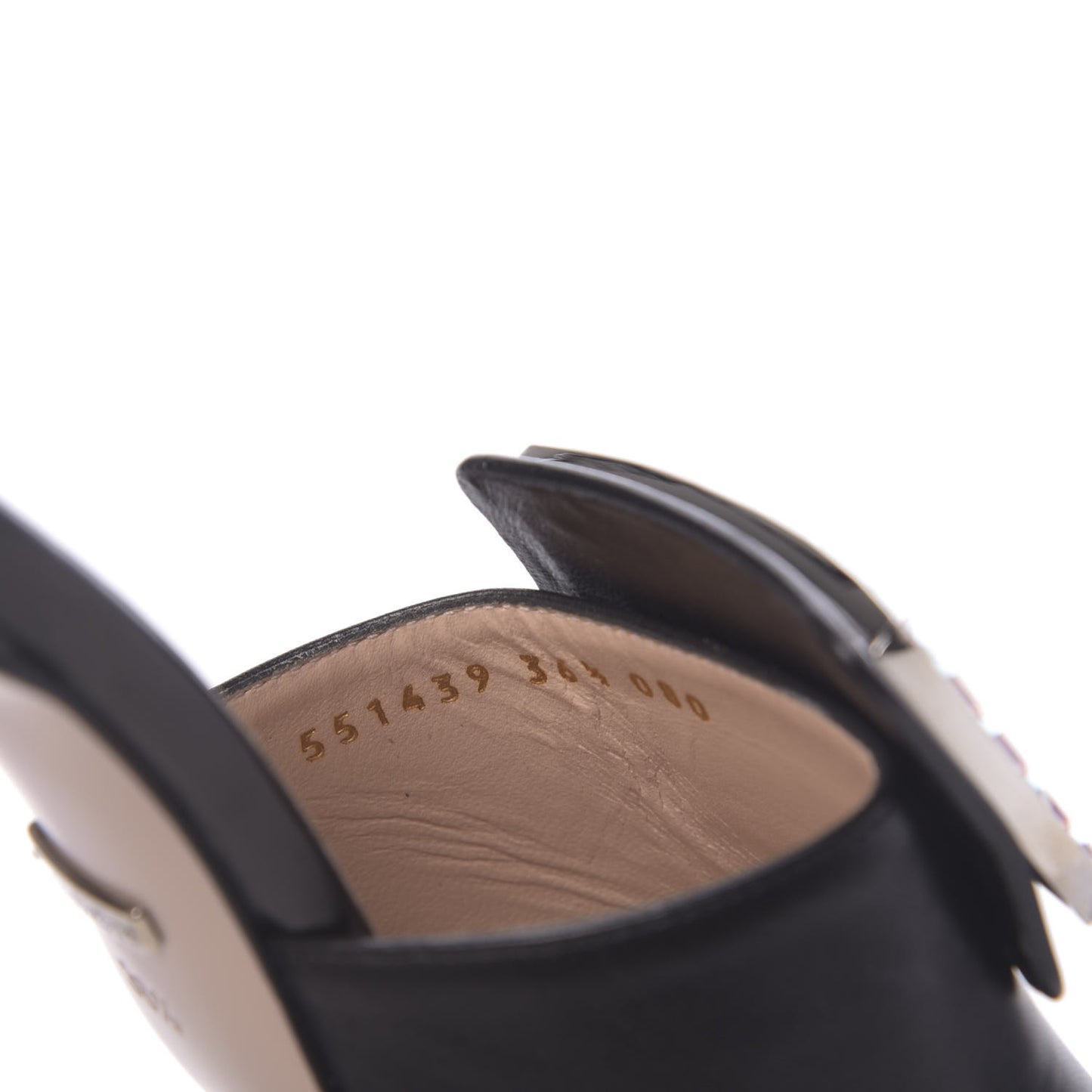 Malaga Kid Crystal Square G Madelyn Mules 36.5 Black