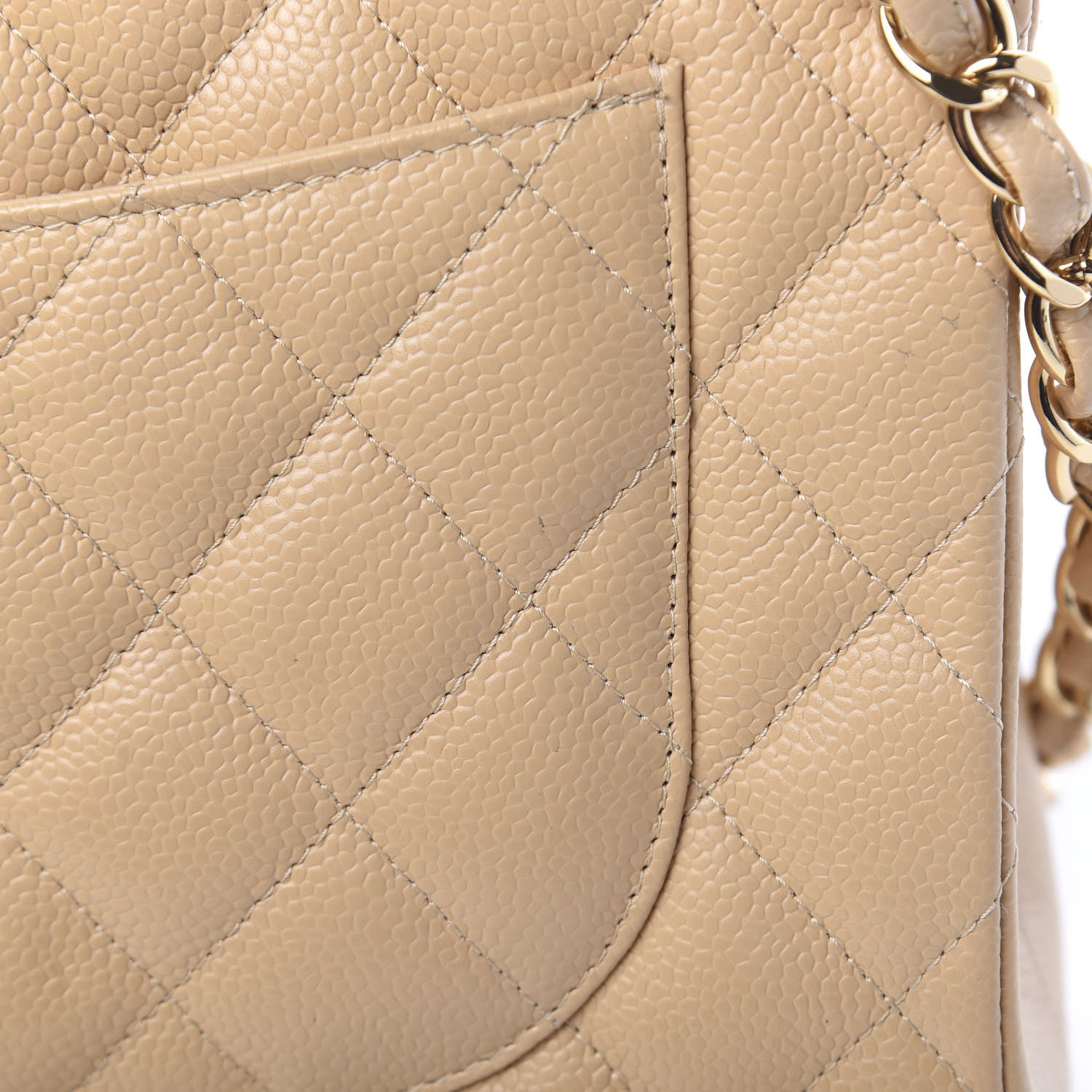 Chanel Caviar Quilted Jumbo Double Flap Beige 14 of 16