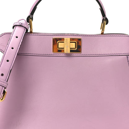 Fendi Vitello Seta Shiny Nappa Plexiglass Small Peekaboo I SEE U Satchel Violetta 8 of 10