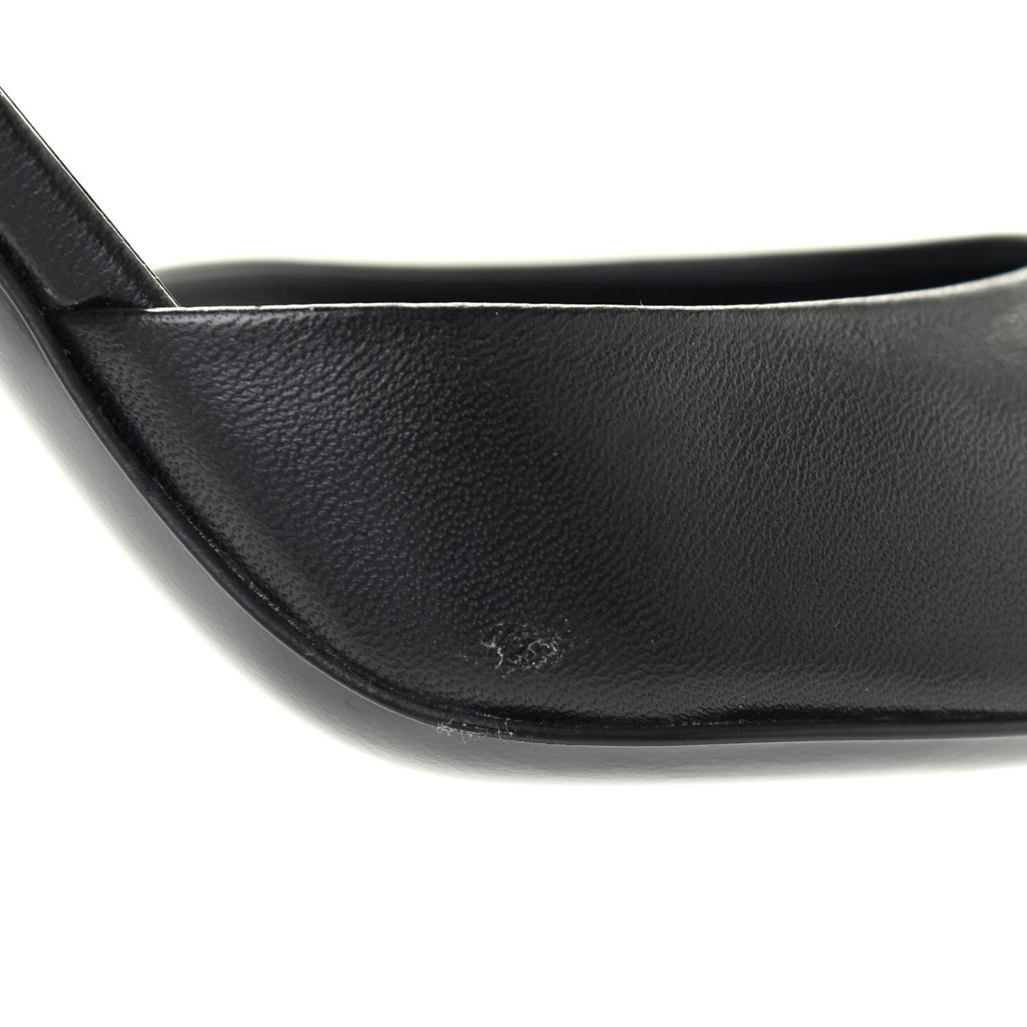 Lambskin Cap Toe d'Orsay Pumps 36.5 Black