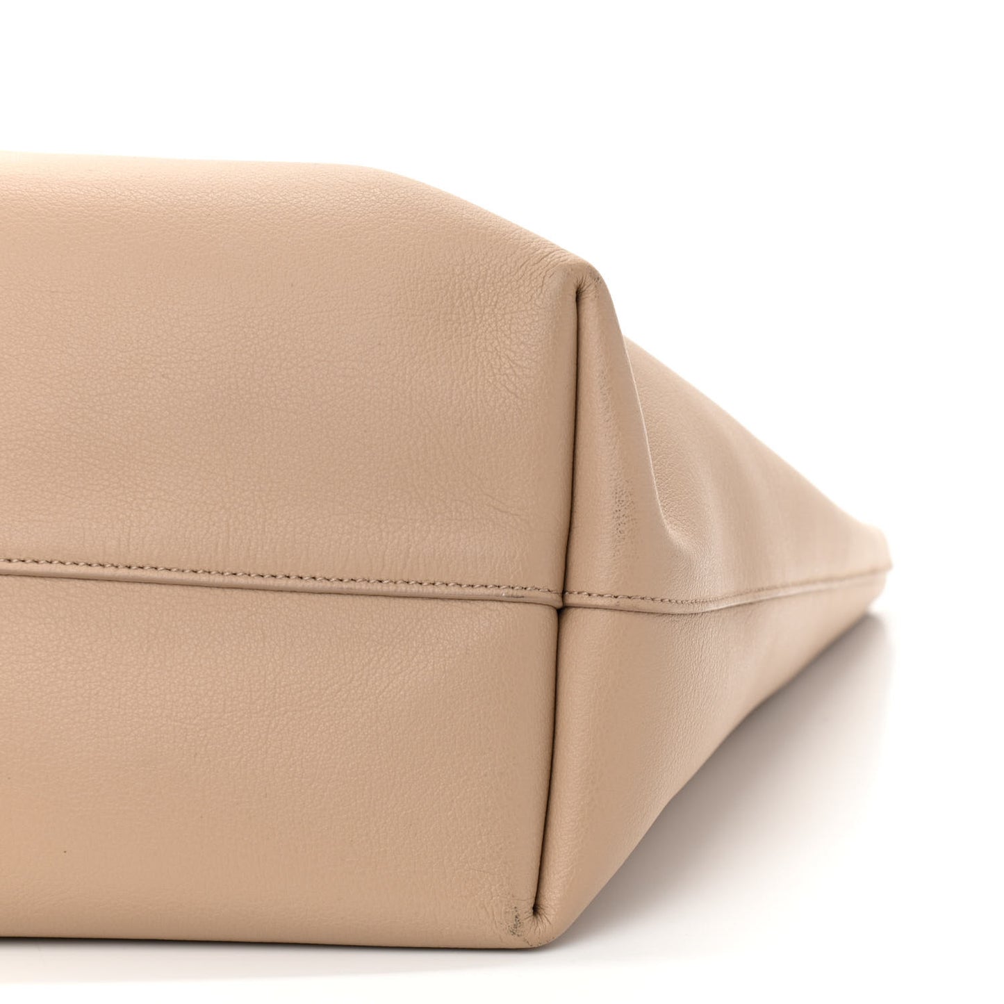 Calfskin Large Shopping Tote Dark Beige