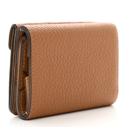 Delvaux Taurillon Soft Presse Trifold Wallet Vegetal 3 of 7