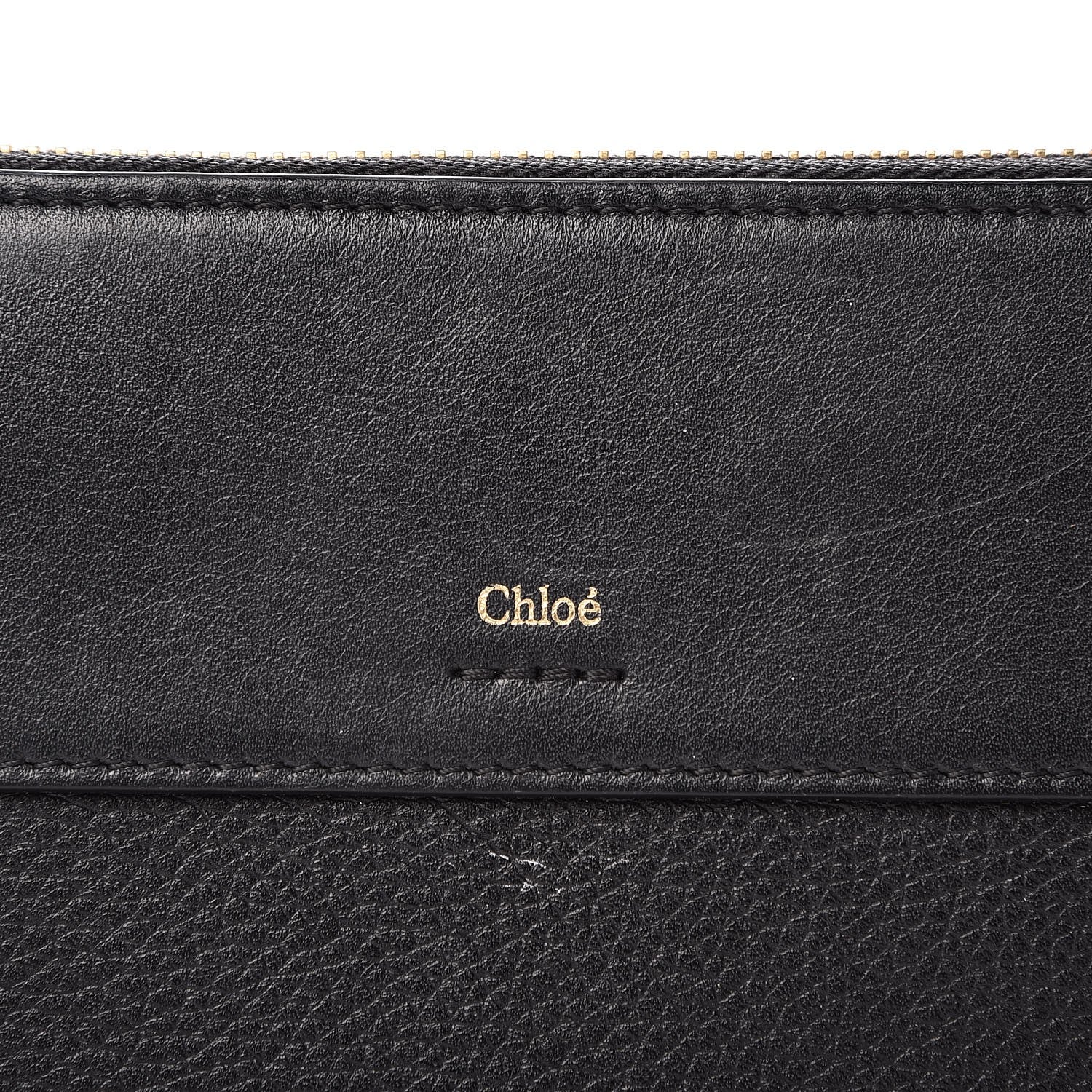 Chloe Grained Calfskin Joe Long Zip Around Wallet Black 6 of 11