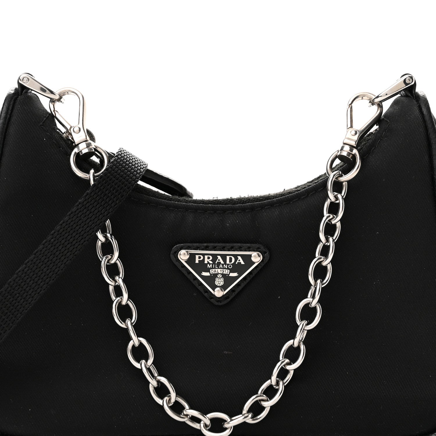 Prada Tessuto Nylon Mini Re-Edition 2000 Shoulder Bag Black 7 of 9