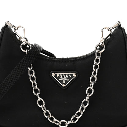 Prada Tessuto Nylon Mini Re-Edition 2000 Shoulder Bag Black 7 of 9