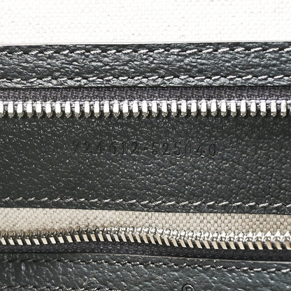 Gucci GG Supreme Monogram Textured Dollar Calfskin Large Savoy Duffle Bag Grey Black Graphite Grey 5 of 10