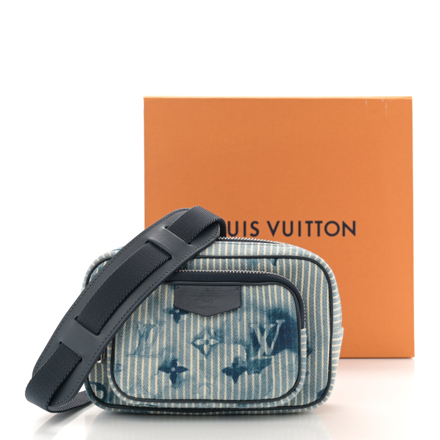 Louis Vuitton Hickory Stripes Denim Monogram Watercolor Outdoor Pouch Blue 10 of 10