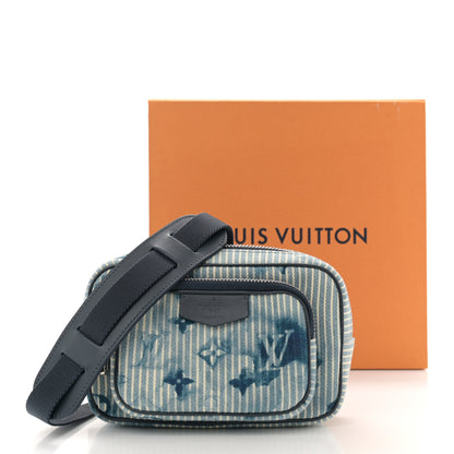 Louis Vuitton Hickory Stripes Denim Monogram Watercolor Outdoor Pouch Blue 10 of 10