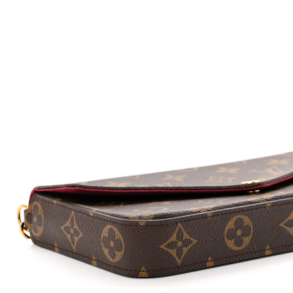 Louis Vuitton Monogram Pochette Felicie Chain Wallet Fuchsia 9 of 10