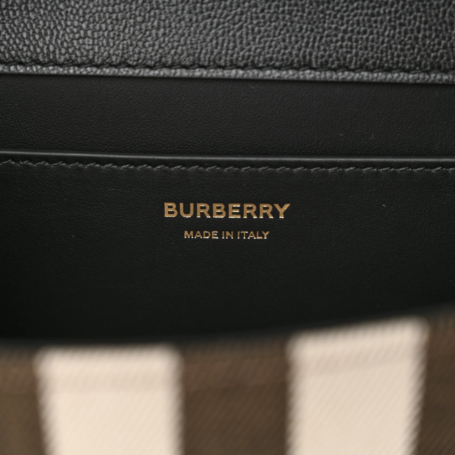 Burberry Derby Calfskin House Check Mackford Crossbody Bag Black 6 of 9
