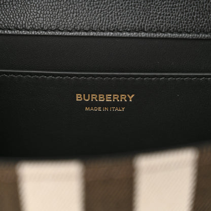 Burberry Derby Calfskin House Check Mackford Crossbody Bag Black 6 of 9
