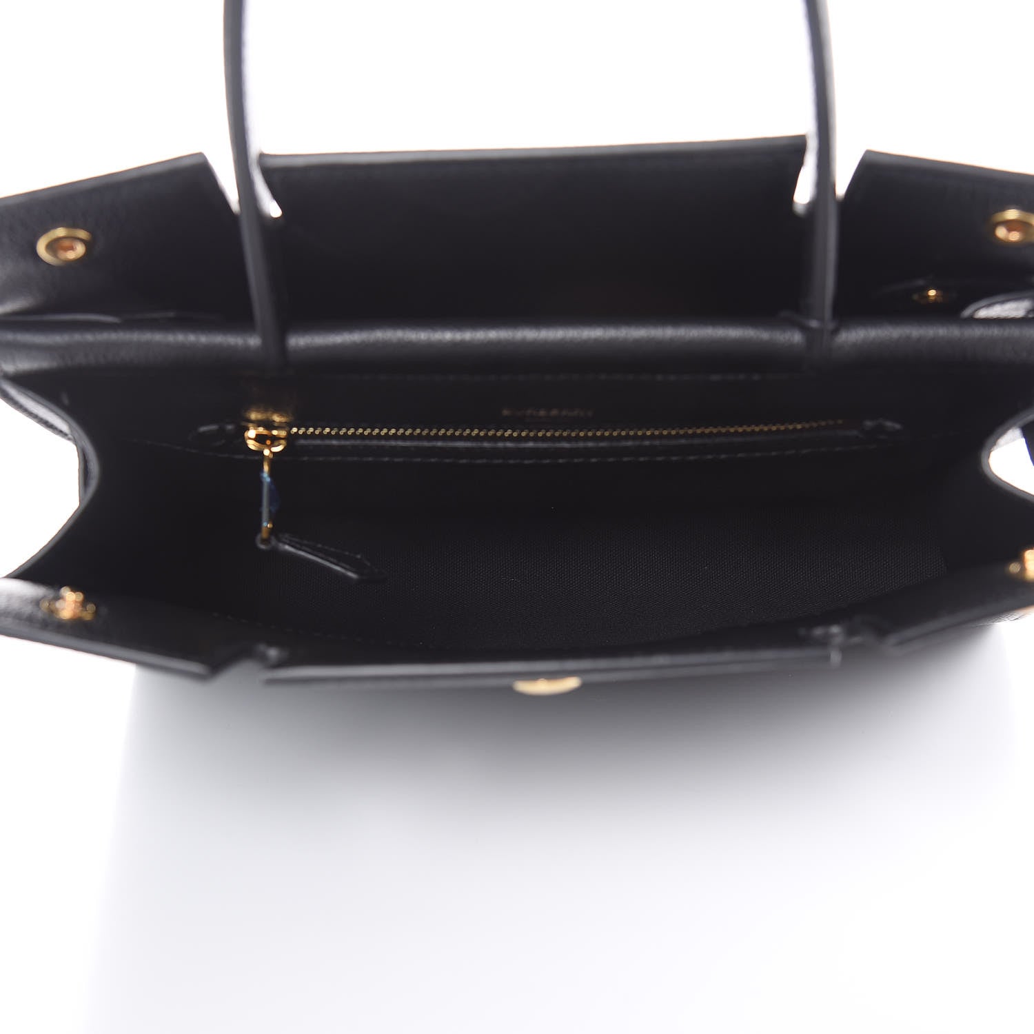 Burberry Grainy Calfskin Small Title Bag Black 5 of 9