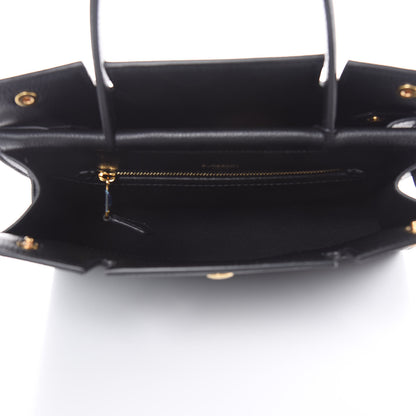 Burberry Grainy Calfskin Small Title Bag Black 5 of 9