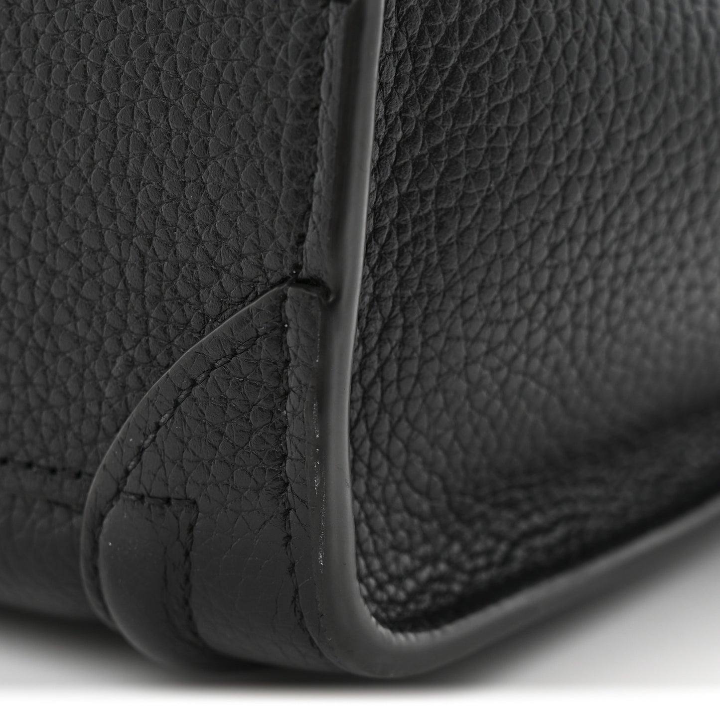 Drummed Calfskin Nano Luggage Black