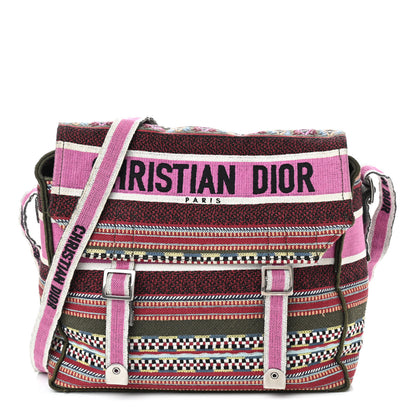 Christian Dior Canvas Embroidered Diorcamp Messenger Vert Multicolor 1 of 8
