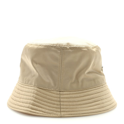 Prada Re-Nylon Metal Triangle Logo Womens Bucket Hat L Cammeo 5 of 7