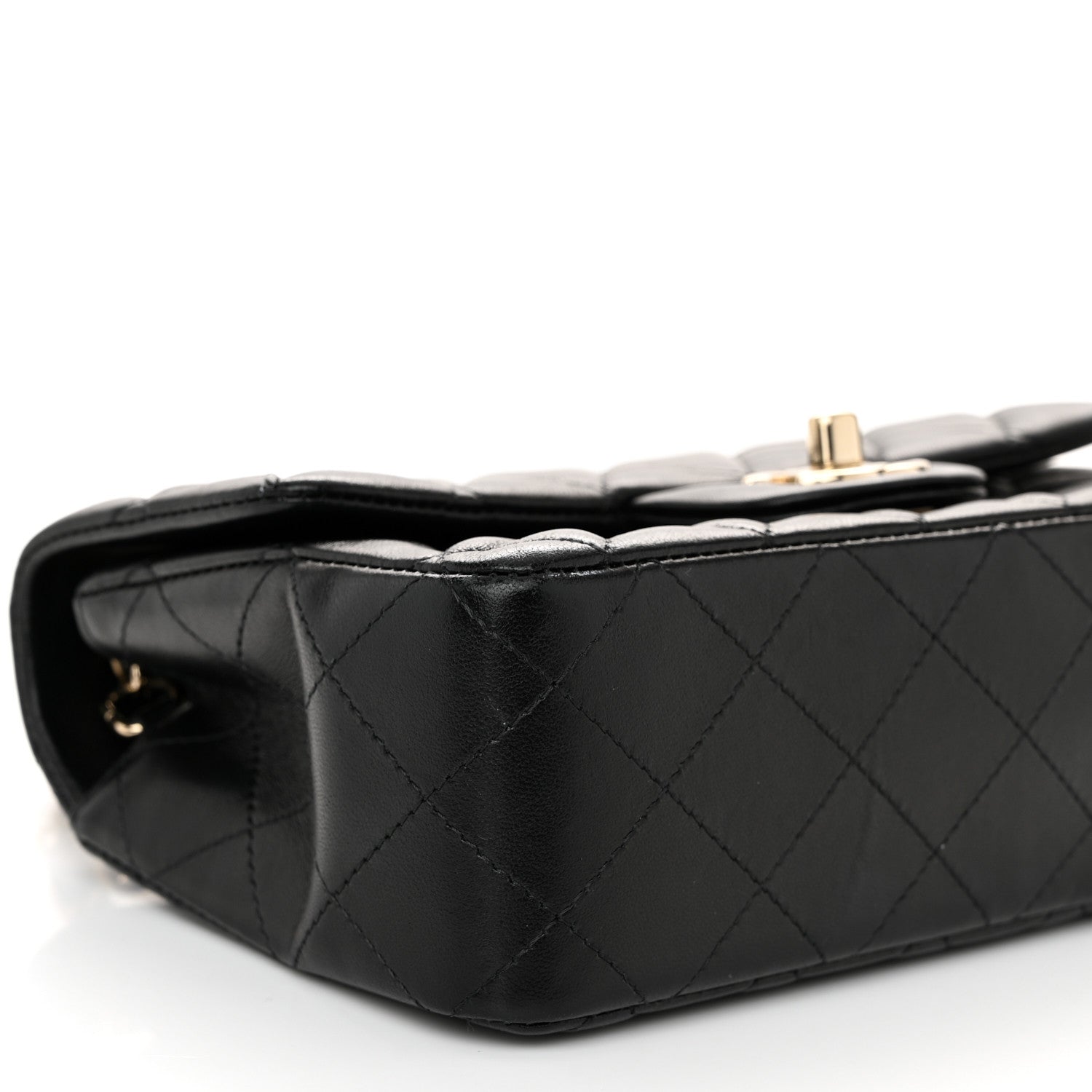Chanel Lambskin Quilted Mini Rectangular Flap Black 9 of 11