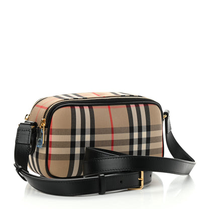 Burberry Calfskin Vintage Check Micro Camera Bag Archive Beige 3 of 11