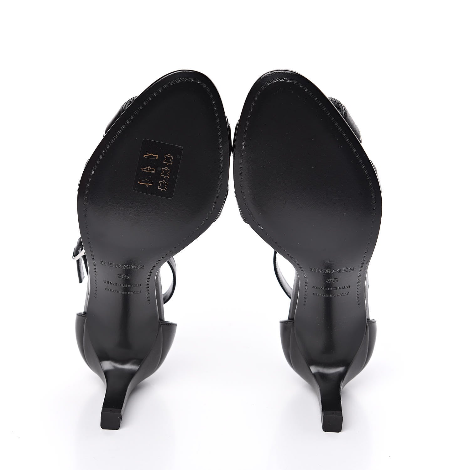 Hermes Calfskin Premiere Sandals 35 Black 5 of 8