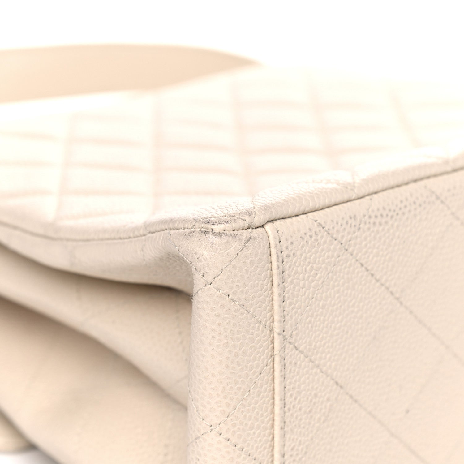 Chanel Caviar Quilted Shoulder Bag White 11 of 15