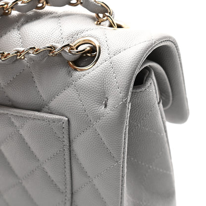 Chanel Caviar Quilted Small Double Flap Grey 10 of 10