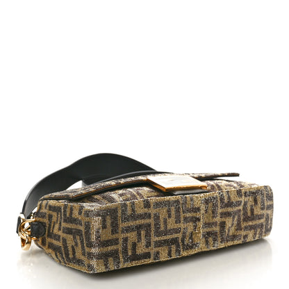 Fendi Vitello King Beaded Zucca Baguette Mogano Panna Ebano 4 of 9