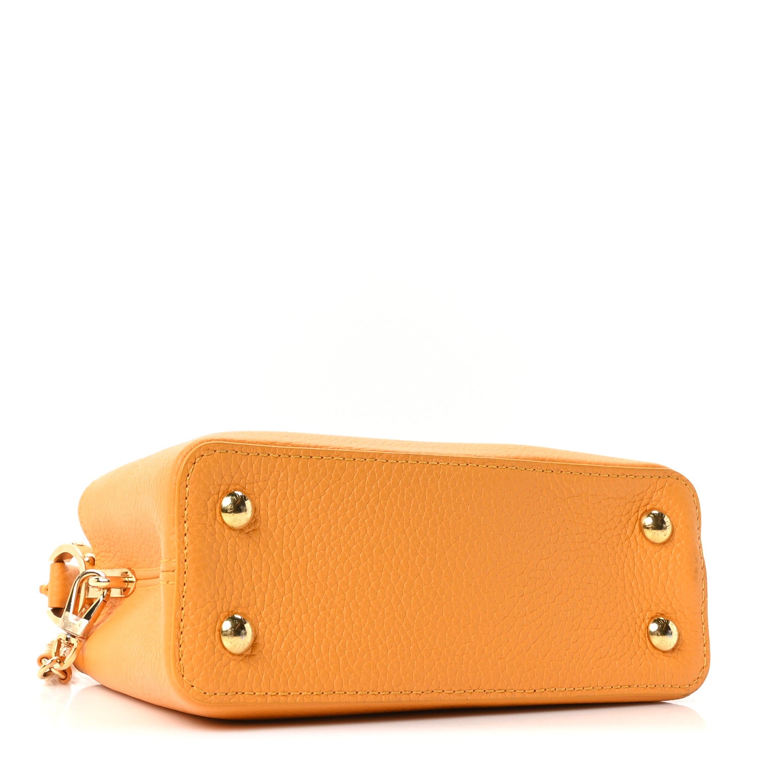Louis Vuitton Taurillon Mini Capucines Sunbeam Yellow 4 of 9