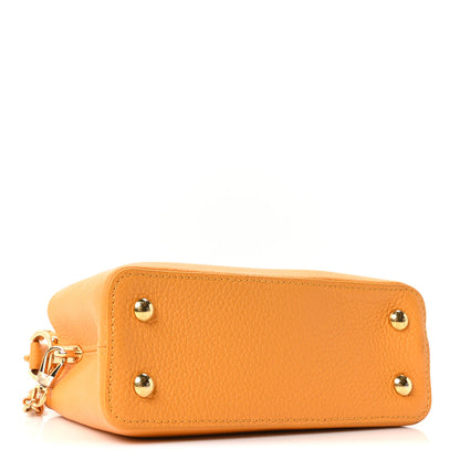 Louis Vuitton Taurillon Mini Capucines Sunbeam Yellow 4 of 9