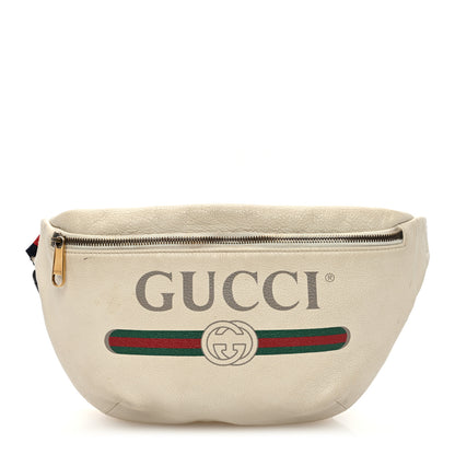 Gucci Grained Calfskin Small Logo Belt Bag White 1 of 13