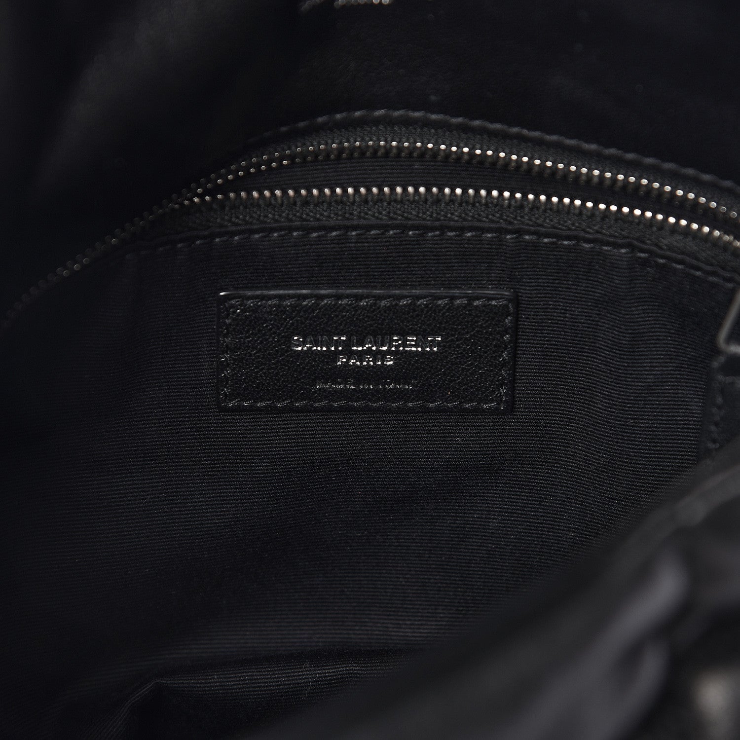 Saint Laurent Lambskin Quilted Small Loulou Puffer Monogram Chain Satchel Black 6 of 15