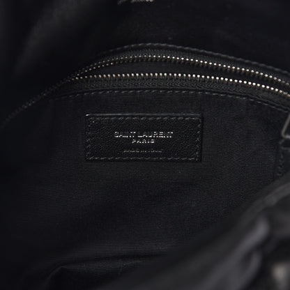 Saint Laurent Lambskin Quilted Small Loulou Puffer Monogram Chain Satchel Black 6 of 15