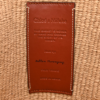 Chloe Raffia Large Woody Tote White 6 of 12