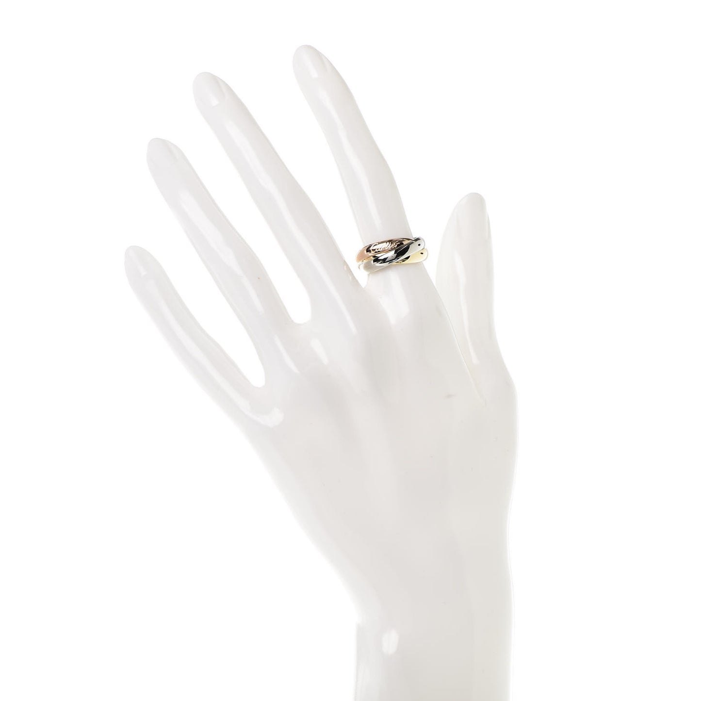 18K Pink Yellow White Gold Classic Trinity Ring 50 5.25