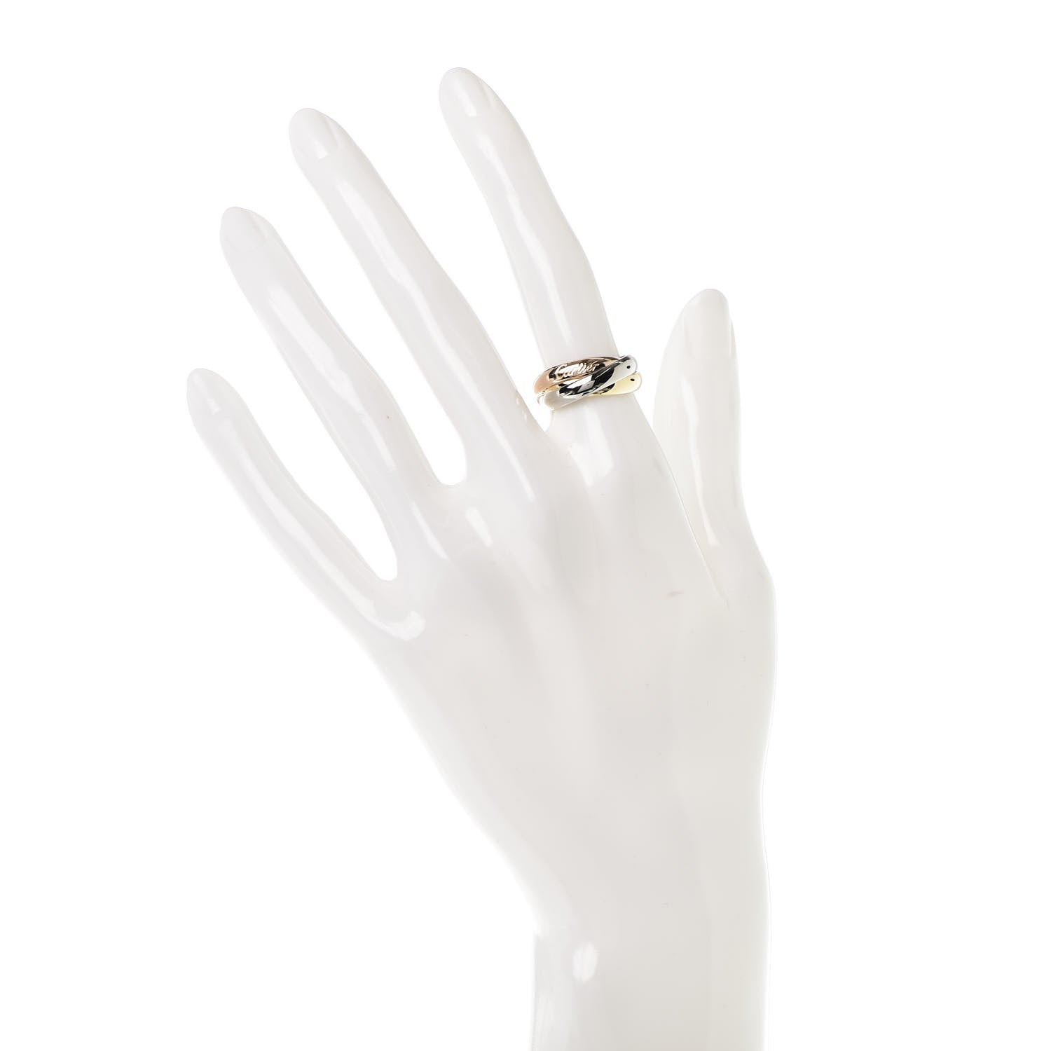 Cartier 18K Pink Yellow White Gold Classic Trinity Ring 50 5.25 2 of 6