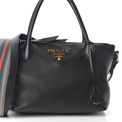 Prada Vitello Daino Tote Black 7 of 14