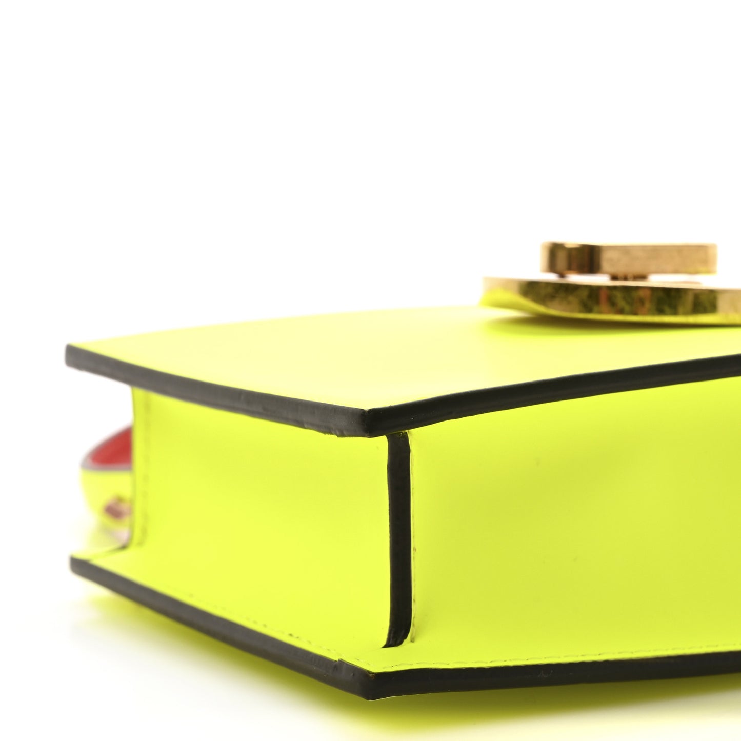 Calfskin Elisa Phone Crossbody Neon Green