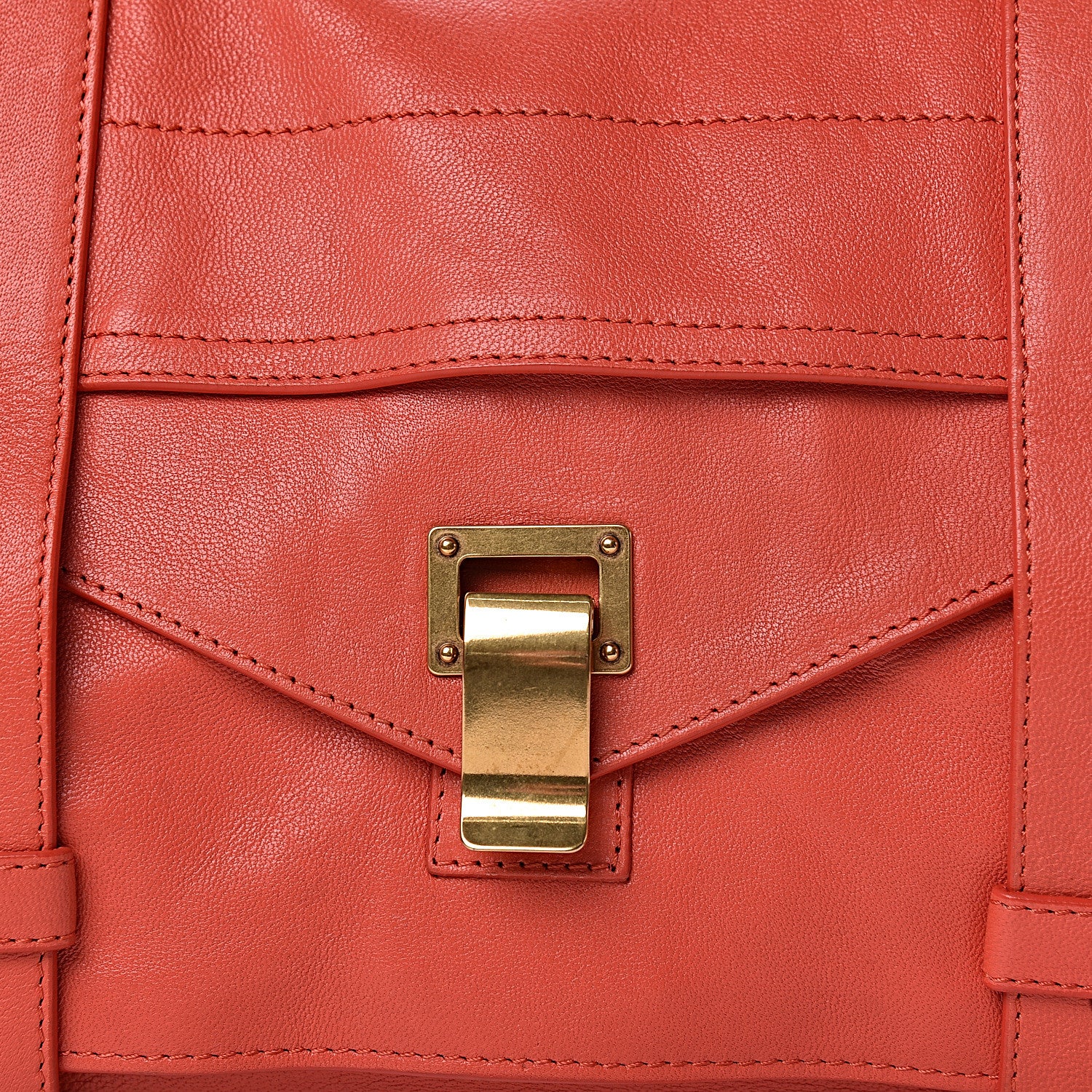 Proenza Schouler Lambskin Medium PS1 Satchel Deep Coral 9 of 11