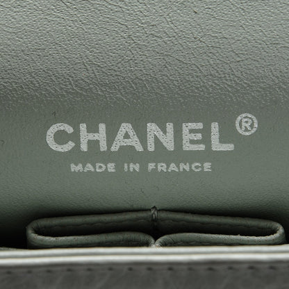 Chanel Aged Calfskin Quilted Medium Double Flap Light Green 6 of 7