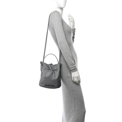 Balenciaga Nylon Wheel Logo Bucket Bag XS Gris Cendre 2 of 9
