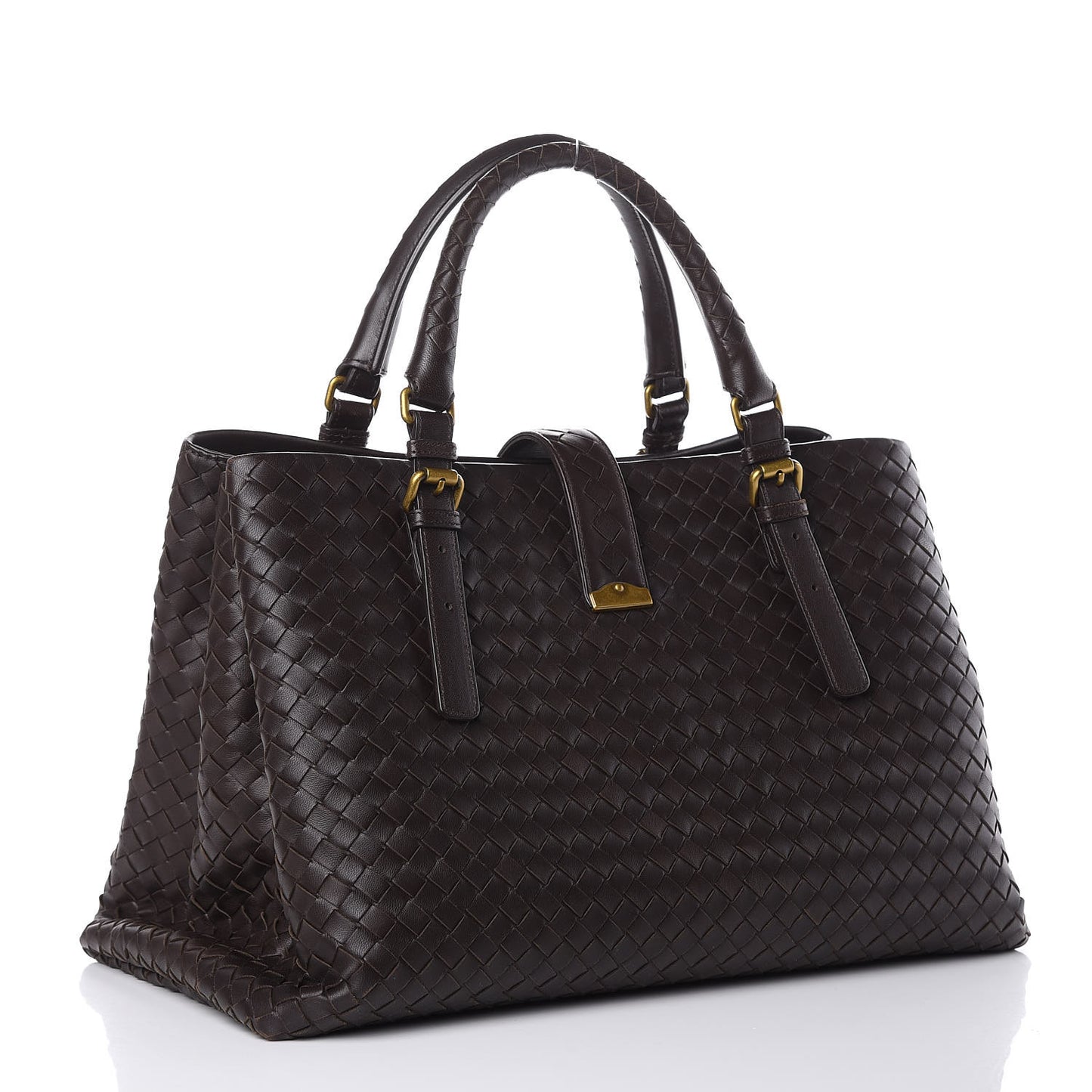 Nappa Intrecciato Medium Roma Tote Moro