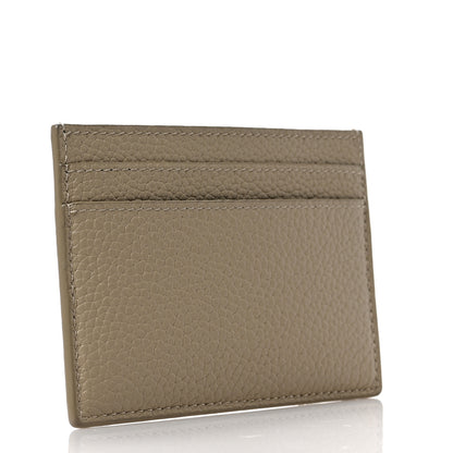 Saint Laurent Calfskin Tiny Cassandre Credit Card Case Dark Beige 3 of 7