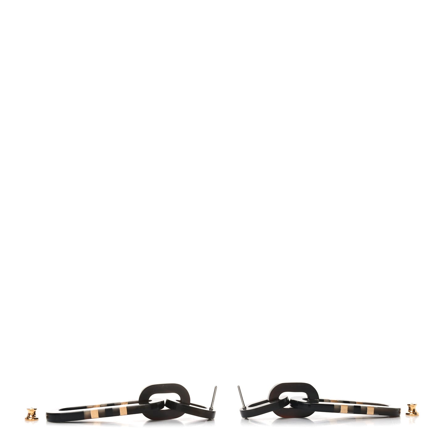 Buffalo Horn Lacquered Wood Drop Earrings