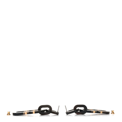 Hermes Buffalo Horn Lacquered Wood Drop Earrings 3 of 5