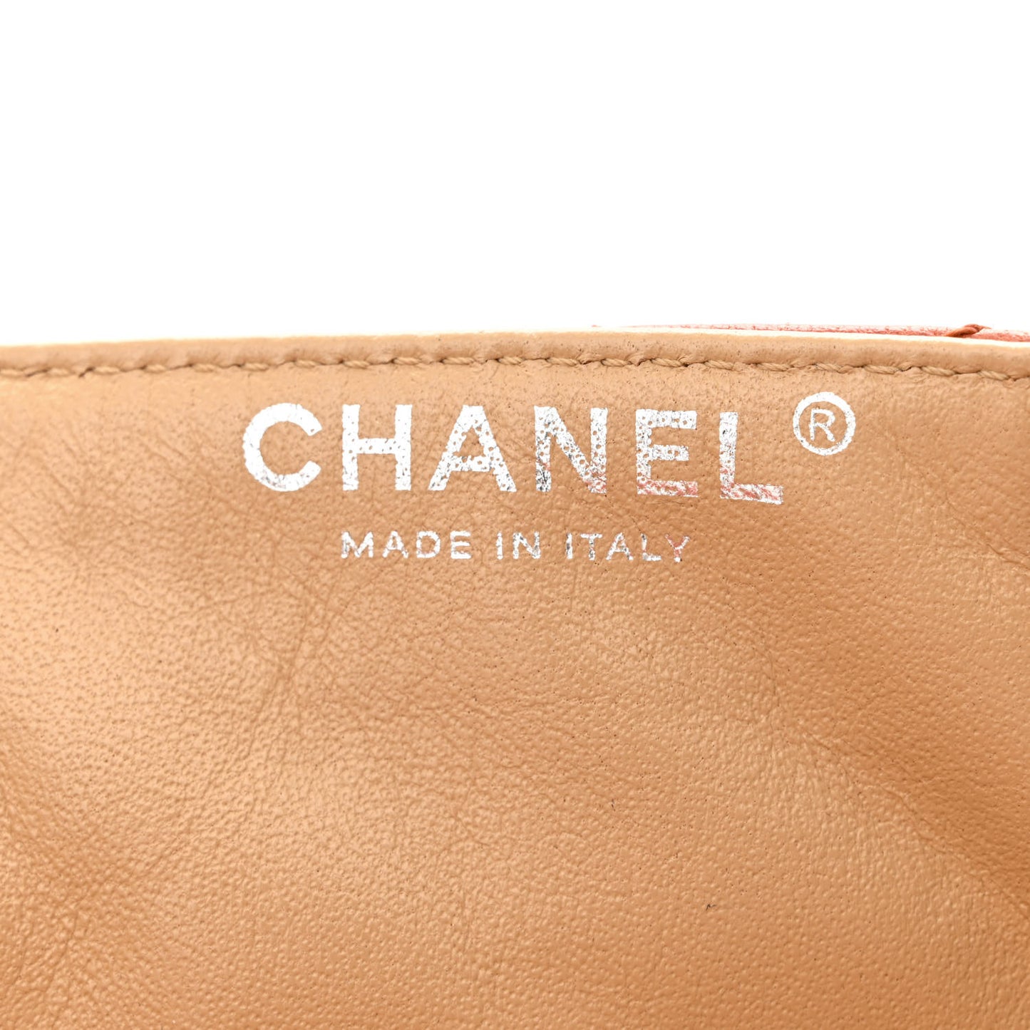 Glazed Lambskin Quilted Bijoux Chain East West Flap Dark Orange