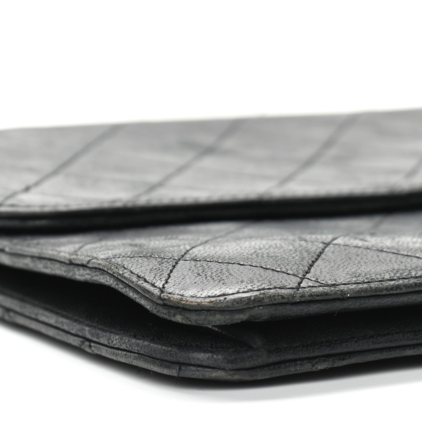 Lambskin Quilted Small Single Flap Black